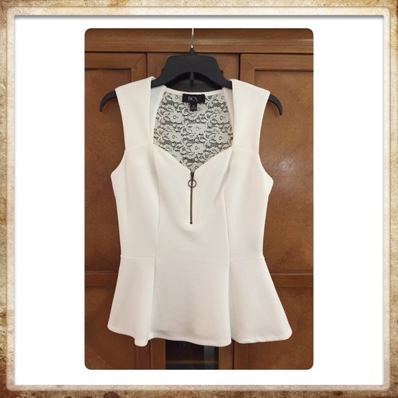Tops - White Peplum Top
